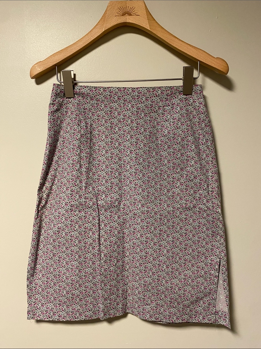 GAP Vintage Pink Floral Midi Skirt